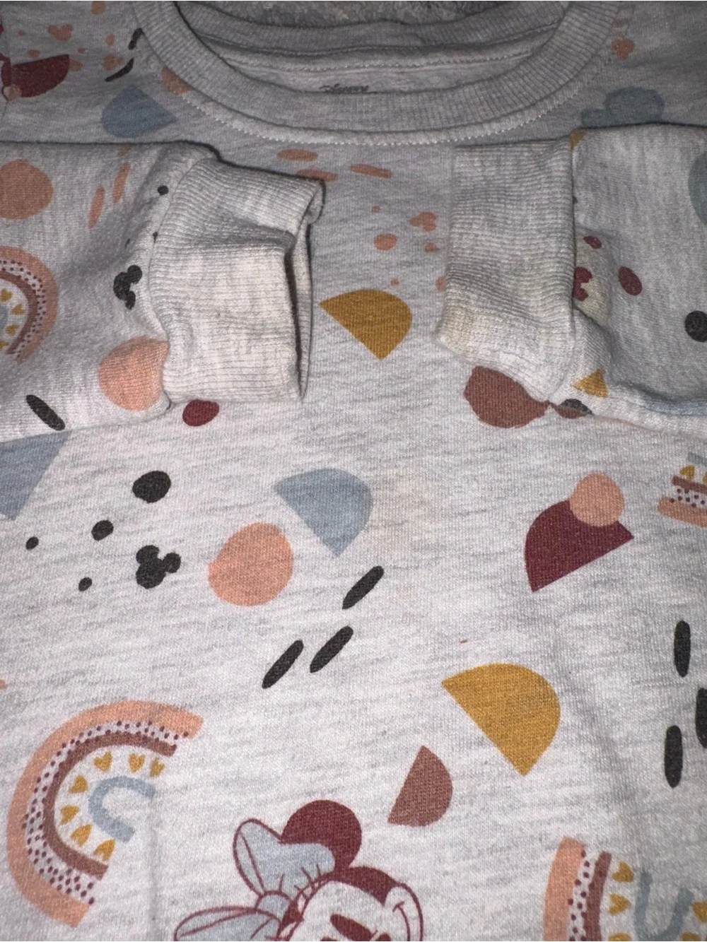 Disney Minnie Mouse Gray Graphic Sweatshirt Toddler Girl 3T